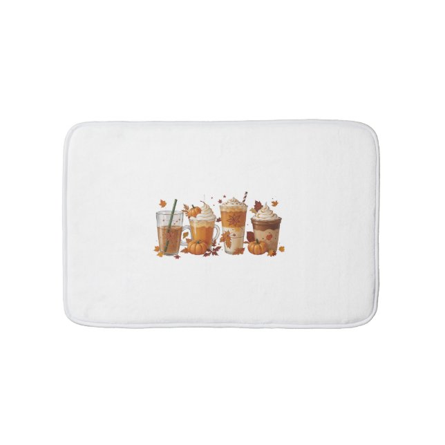 Alfombrilla De Baño Calabaza para café otoño (Anverso)