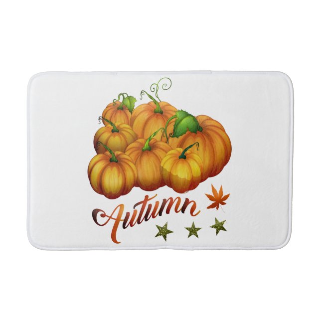 Alfombrilla De Baño Calabazas de otoño (Anverso)