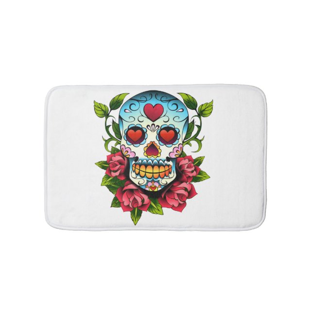 Alfombrilla De Baño Calavera de azúcar (Anverso)