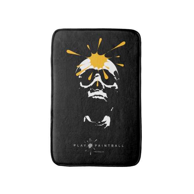 Alfombrilla De Baño Calavera de Paintball (Frente vertical)
