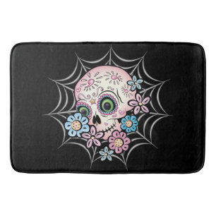 Alfombrilla De Baño Calavera dulce de azúcar