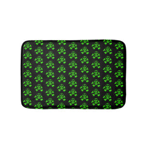 Alfombrilla De Baño calavera verde