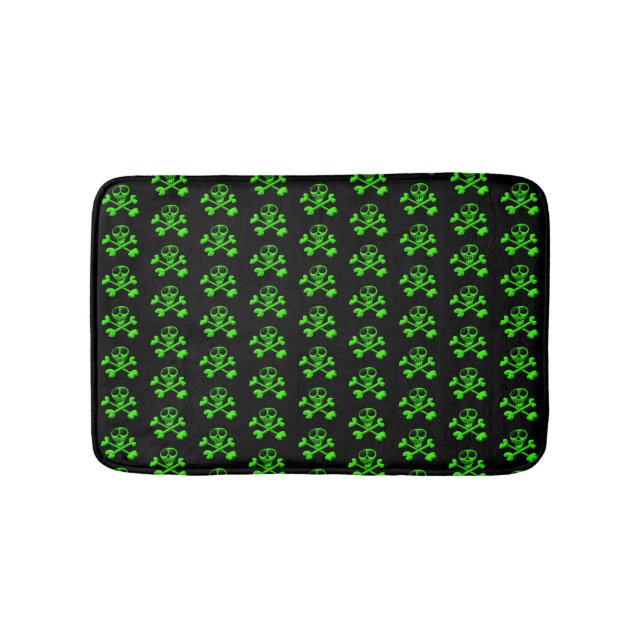 Alfombrilla De Baño calavera verde (Anverso)