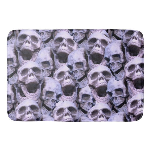 Alfombrilla De Baño Calaveras moradas (Anverso)