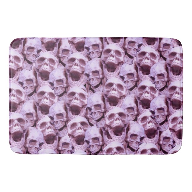 Alfombrilla De Baño Calaveras rosadas (Anverso)