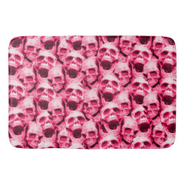 Alfombrilla De Baño Calaveras rosadas calientes