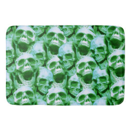 Alfombrilla De Baño Calaveras verdes