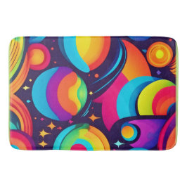Alfombrilla De Baño Caleidoscopio Cósmico Vibrante