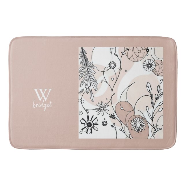 Alfombrilla De Baño Cálido arte mínimo de Boho para casas (Anverso)