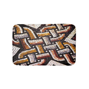 Alfombrilla De Baño Cálido Mosaico de Tile Romano Tono de Otoño