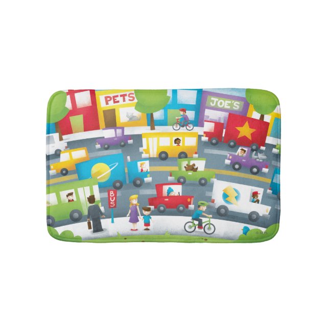 Alfombrilla De Baño Calle de la Ciudad (Anverso)