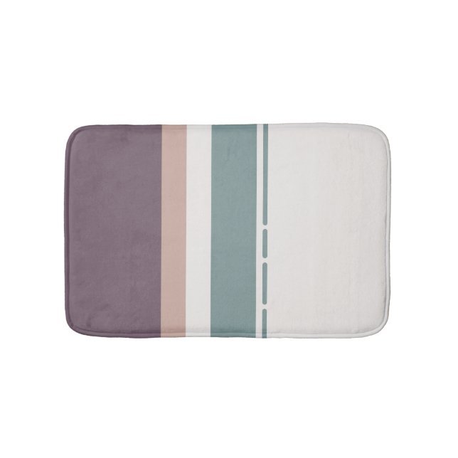 Alfombrilla De Baño Calm Neutral Stripes – Soft Modern Bath Accent (Anverso)