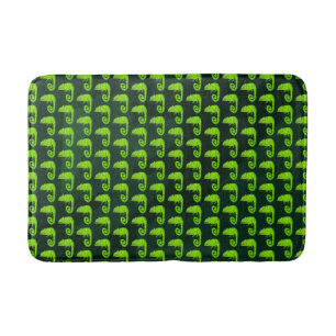 Alfombrilla De Baño Camaleón lindo verde