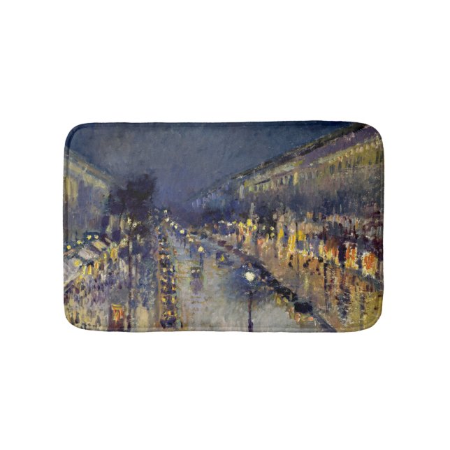 Alfombrilla De Baño Camille Pissarro - Boulevard Montmartre de noche (Anverso)