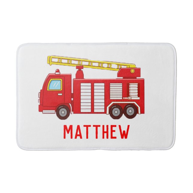 Alfombrilla De Baño Camión de bomberos Bath Mat (Anverso)