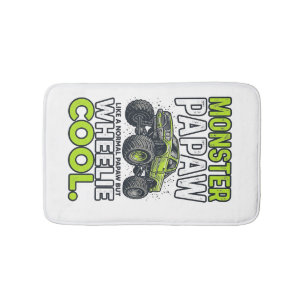 Alfombrilla De Baño Camión Monstruo Papá Wheelie Cool Divertido Diseño