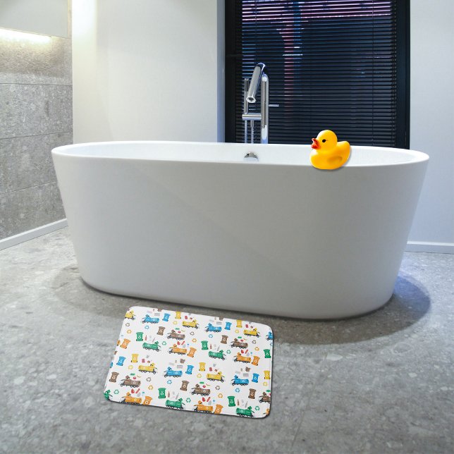 Alfombrilla De Baño Camiones y papeleras de basura para reciclaje colo (Subido por el creador)