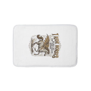 Alfombrilla De Baño Camiseta de diseño vintage de jinete de fantasía d