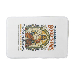 Alfombrilla De Baño Camiseta de entrega de trabajador postal de Jesús