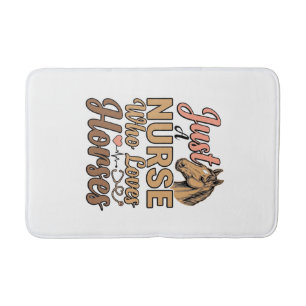 Alfombrilla De Baño Camiseta de grabado vintage de enfermera que ama l