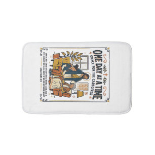 Alfombrilla De Baño Camiseta Gráfica Jesús Cuida Padres Ancianos Chris