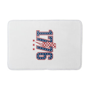 Alfombrilla De Baño Camiseta Gráfica Vintage de Perno de Relámpago Pat
