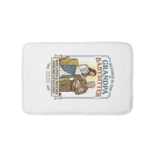 Alfombrilla De Baño Camiseta Humor Abuelos de Jesús Cuidando Bebés Fe