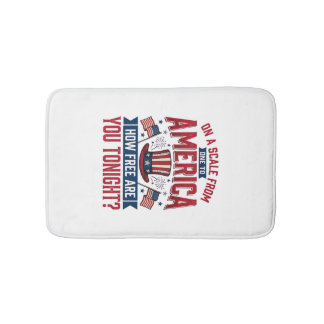 Alfombrilla De Baño Camiseta Patriótica América Qué Libre Eres Esta No