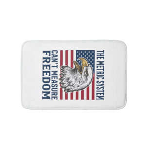 Alfombrilla De Baño Camiseta vector vintage cita águila patriótica lib