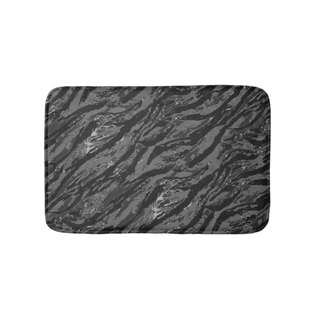 Alfombrilla De Baño Camo rayado gris (Anverso)
