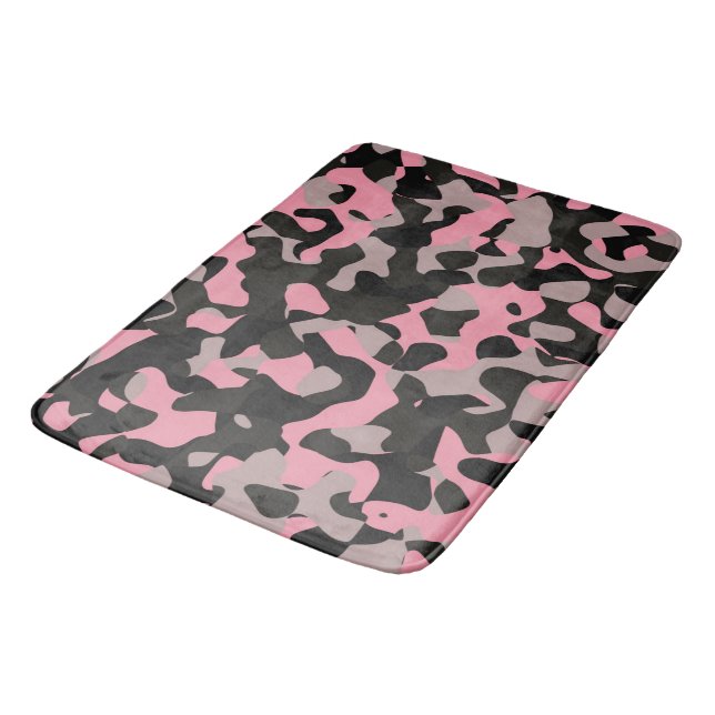 Alfombrilla De Baño Camo rosa y negro (Angular)