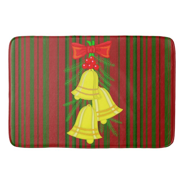 Alfombrilla De Baño Campanas de Navidad (Anverso)