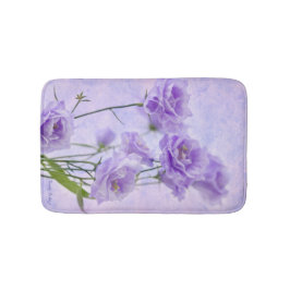 Alfombrilla De Baño Campanella morada flor macro