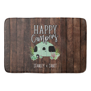 Alfombrilla De Baño Campers felices, Camping, RV, Motorhome, Trailer