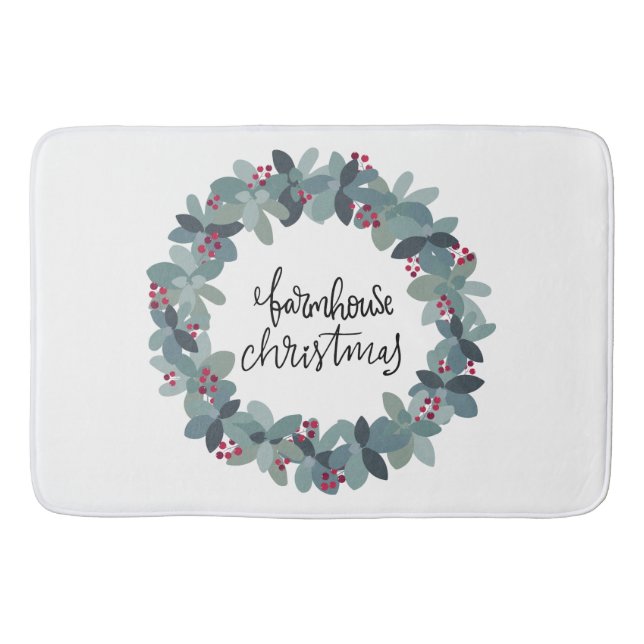Alfombrilla De Baño Campesinos Navidades Navidades Wreath (Anverso)