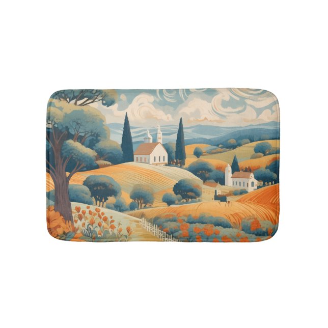 Alfombrilla De Baño Campiña francesa (Anverso)