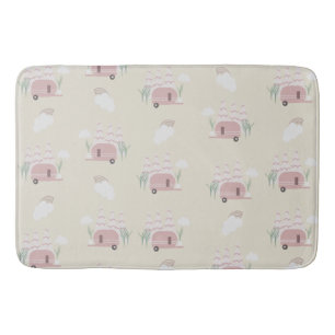 Alfombrilla De Baño Campista Rosa Patrón Terroso