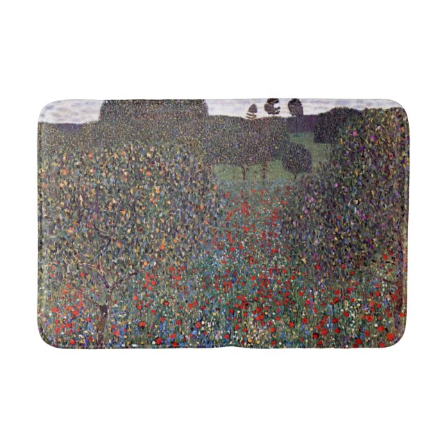 Alfombrilla De Baño Campo de amapolas, Gustav Klimt (Anverso)