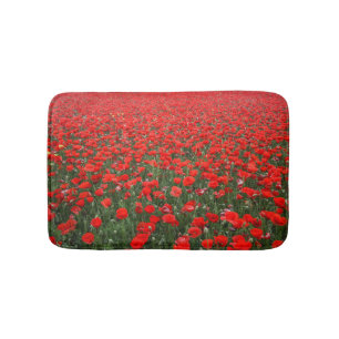 Alfombrilla De Baño Campo de amapolas rojas