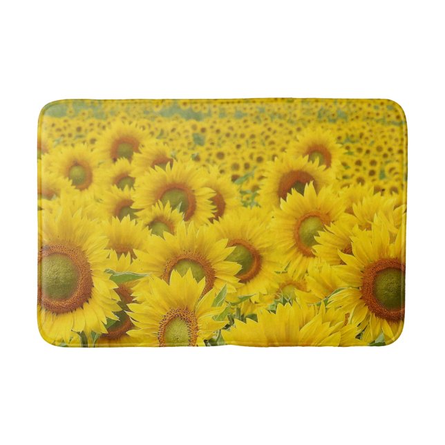 Alfombrilla De Baño Campo de los girasoles Diseño Mat (Anverso)