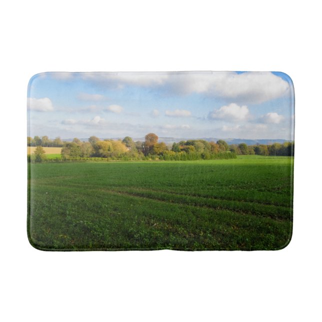 Alfombrilla De Baño Campo de otoño inglés - Personalizado (Anverso)