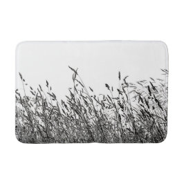 Alfombrilla De Baño Campos salvajes blancos y negros