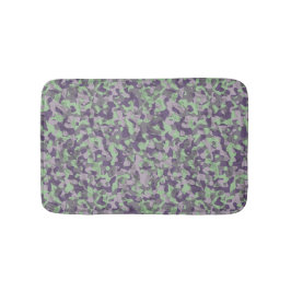 Alfombrilla De Baño camuflaje abstracto verde y morado