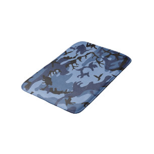 Alfombrilla De Baño Camuflaje azul de la marina, ejército, ejército