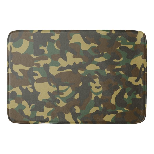 Alfombrilla De Baño Camuflaje de bosque (Anverso)
