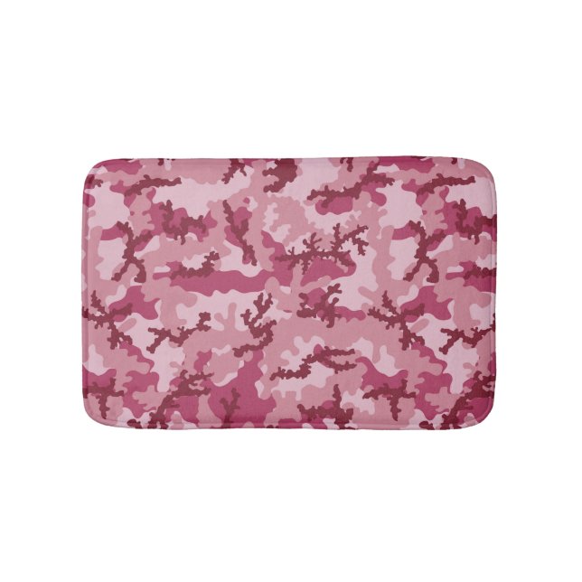 Alfombrilla De Baño Camuflaje rosa (Anverso)