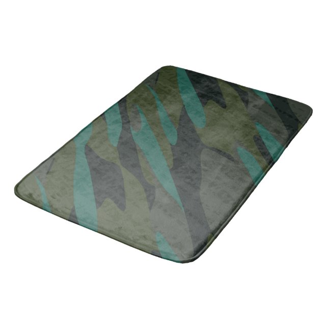 Alfombrilla De Baño Camuflaje verde abstracto (Angular)