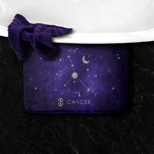 Alfombrilla De Baño Cáncer zodiaco morado Horoscopio Astrológico Cós