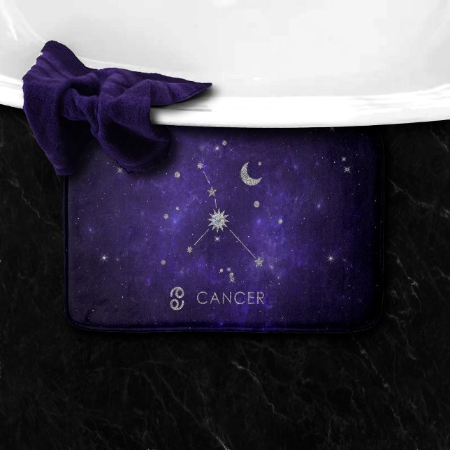 Alfombrilla De Baño Cáncer zodiaco morado | Horoscopio Astrológico Cós (Subido por el creador)
