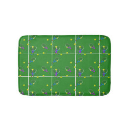 Alfombrilla De Baño Cancha de tenis con raquetas y pelotas